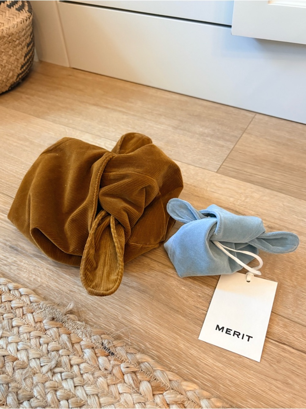 Merit Corduroy Knot-Handle Small & Mini Bag - NWT
